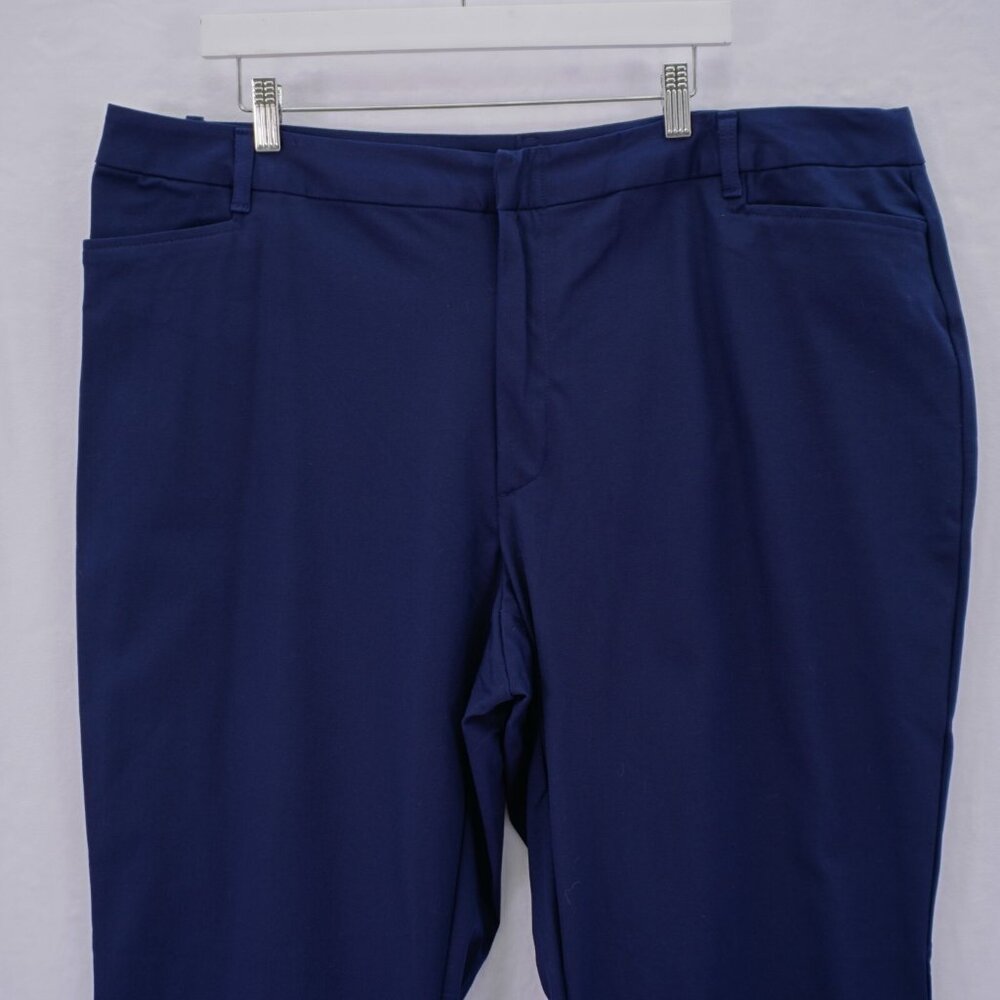 St. John's Bay Blue High Rise Dress Pants -24W- 43 / 31.5 Cotton Spandex - Picture 4 of 8